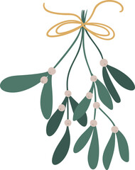 Christmas holly berry plant element vector
