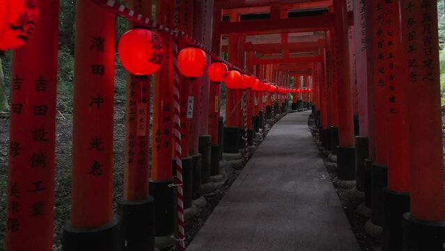 伏見稲荷、宵宮祭の千本鳥居