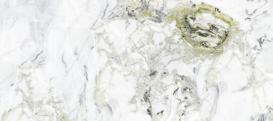White marble background with golden spider veins on surface. High quality quartz stone marble for...