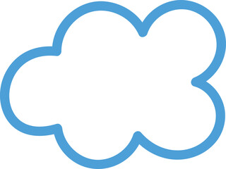 Cute cloud doodle element vector