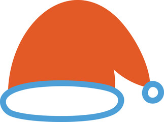 Cute santa hat element vector