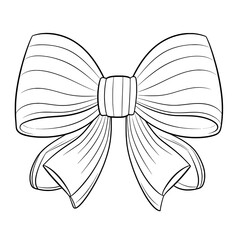 Fototapeta premium outline illustration of bow for coloring page