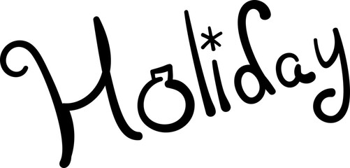 Holiday text element vector