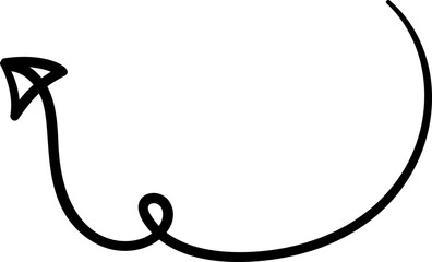 Arrow doodle element vector