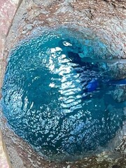 underground blue water