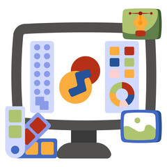 Unique design icon of rgb 

