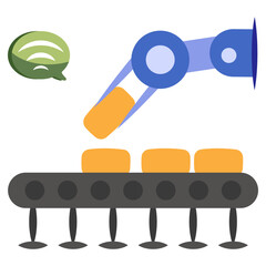 Trendy design icon of robot picking 

