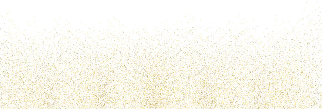Gold glitter texture on a white background. Golden explosion of confetti. Gold abstract texture on grainy white background. Design element. open illustration, 10 eps.