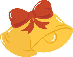 Christmas bell elemnet vector