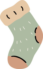 Christmas sock element vector