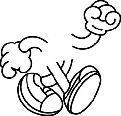 Comic arm and leg element vector