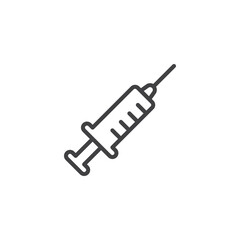Injection syringe line icon