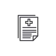Medical record line icon