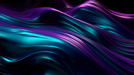 Fototapeta premium Vibrant metallic gradient in neon colors. Creative abstract shapes