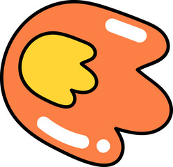 Groovy meteor illustration