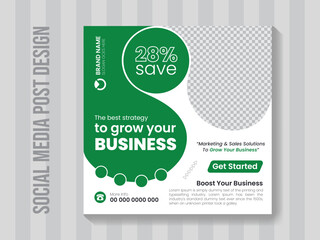 Vector digital marketing agency and corporate social media post design x Instagram post template