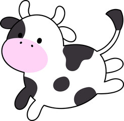 Groovy cow illustration