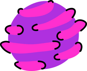 Groovy meteor illustration