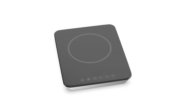 Portable induction cooktop on white background