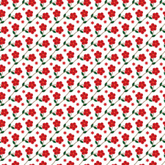 Free vector flat small flowers pattern