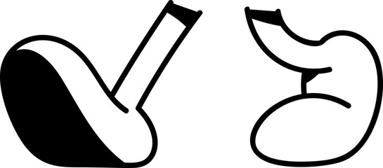 Comic leg with shoes illustration