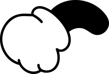 Comic arm with glove illustration