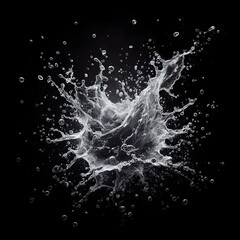  photo water splash on dark background 