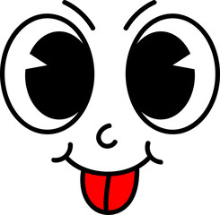 Comic face illustration