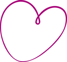 Heart outline sketch logo vector illustration. Cute Love Heart symbol hand drawing stylized design element