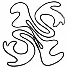 
Abstract figure drawing line decoration.