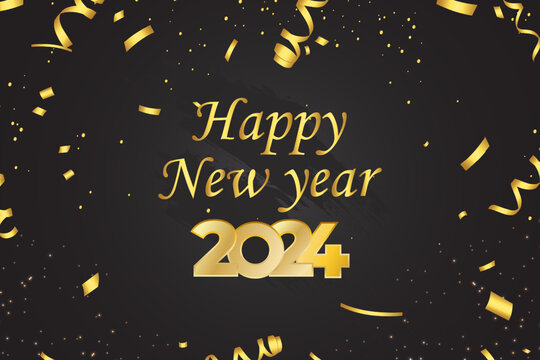 Happy New Year Greetings background for new year 2024.