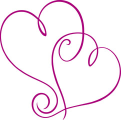 Heart outline sketch logo vector illustration. Cute Love Heart symbol hand drawing stylized design element