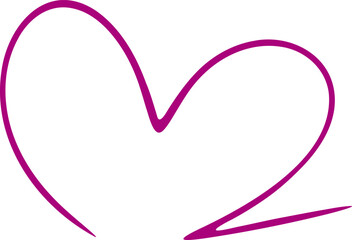 Heart outline sketch logo vector illustration. Cute Love Heart symbol hand drawing stylized design element