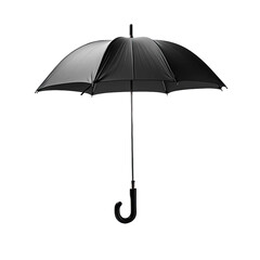 black umbrella on transparent background 
