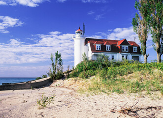 Point Betsie Lighthouse, Frankfort Michigan on Lake Michigan, Un