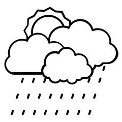 sun shower icon