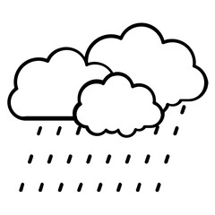 rainy cloud icon 