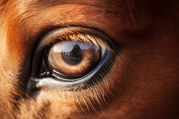 close-up of a brown dog eye