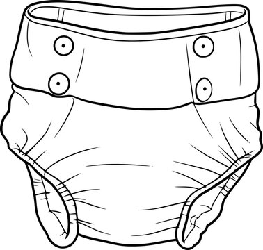 recommend clip art: outline illustration of diaper