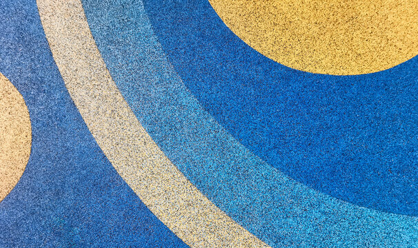 Texture of colorful rubber floor on playground