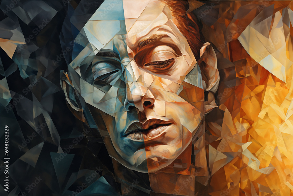 Poster Abstract distortions of familiar objects, reflecting the altered perceptions that can occur in individuals with schizophrenia.