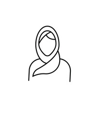 arab woman icon, vector best line icon.