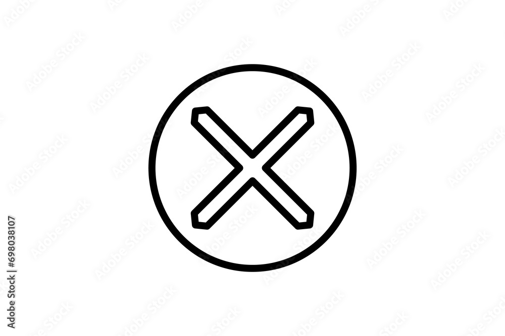 Poster cross icon. icon related to basic web and ui. suitable for web site, app, user interfaces, printable
