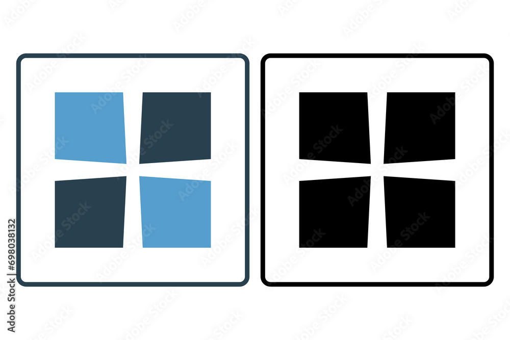Poster menu icon. icon related to basic web and ui. suitable for web site, app, user interfaces, printable 