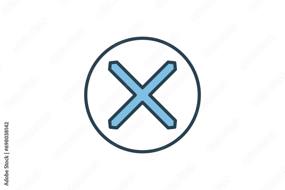 Poster cross icon. icon related to basic web and ui. suitable for web site, app, user interfaces, printable