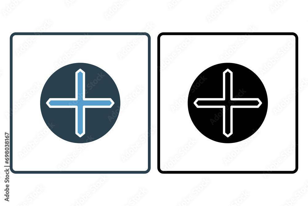 Poster plus sign icon. icon related to basic web and ui. suitable for web site, app, user interfaces, print