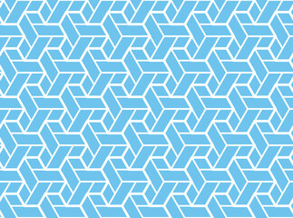 The geometric pattern with lines. Seamless vector background. White and blue texture. Graphic modern pattern. Simple lattice graphic design