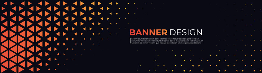 abstract modern creative business banner design template design in black and orange