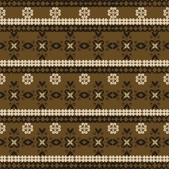 Seamless damask pattern, local fabrics, floor tiles local fabric patterns Decorated with floral patterns beautiful brown Handicraft products, hand-woven rugs, wall coverings and textiles.
