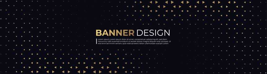 Naklejka na ściany i meble abstract modern creative business banner design template design in black and gold 